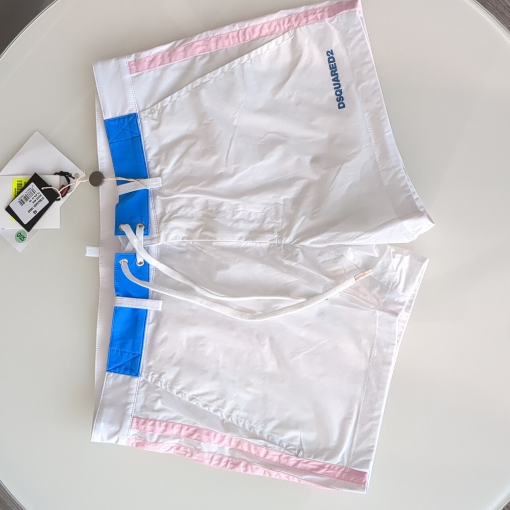 DSQUARED2 Swim Trunks White Mens 48IT